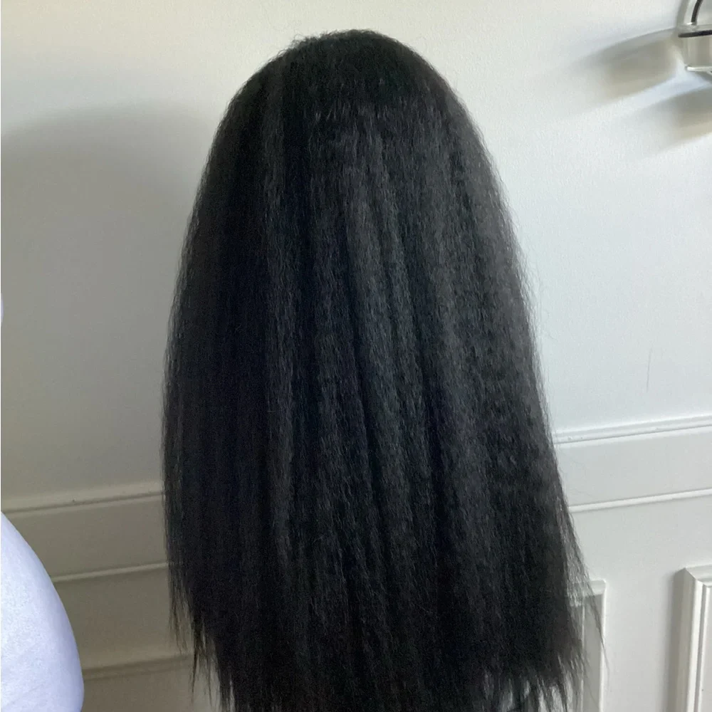 Elegant Synthetic ~24-26inch Long Kinky Straight Wig